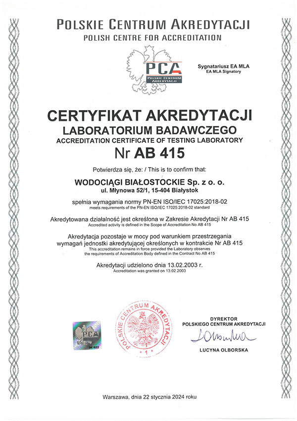 certyfikat PCA 24 2